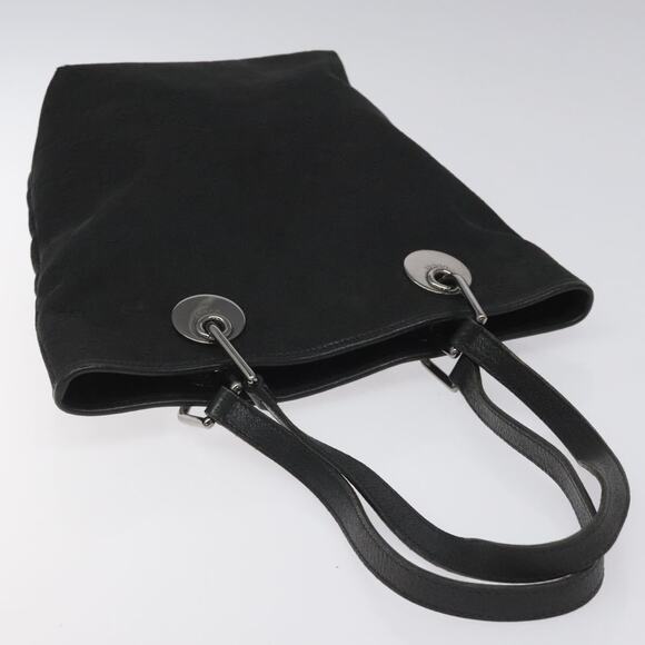 GUCCI GG Canvas Tote Bag Black Silver - Picture 6 of 16